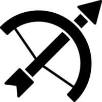 Archery Glyph Icon vector