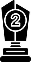 2nd Prize Glyph Icon vector