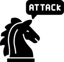 Attack Glyph Icon vector
