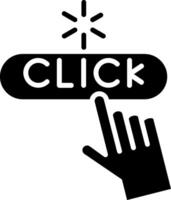 Click Glyph Icon vector