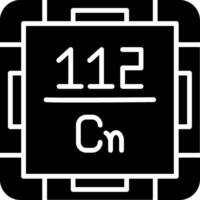 Copernicium Glyph Icon vector