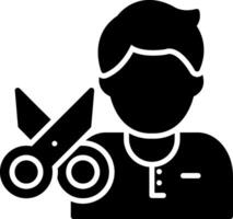 Hairstylist Glyph Icon vector