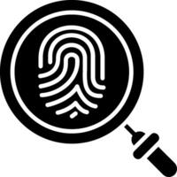 Fingerprint Scanning Glyph Icon vector