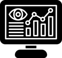 Data Visualization Glyph Icon vector