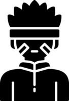 Native Indian Glyph Icon vector