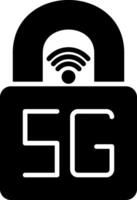 Padlock Glyph Icon vector
