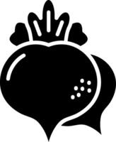 Radish Glyph Icon vector