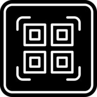 Qr Code Scan Glyph Icon vector