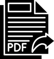 Pdf Glyph Icon vector