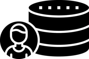 User Data Glyph Icon vector