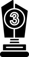3rd Prize Glyph Icon vector