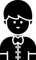 Chess Player Glyph Icon vector