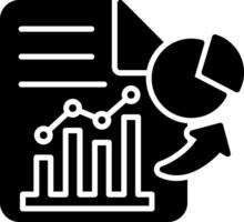 Data Analytics Glyph Icon vector