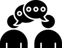 Discussion Glyph Icon vector
