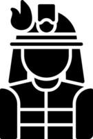 Fireman Glyph Icon vector