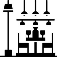 Dining Table Glyph Icon vector
