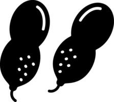 Peanut Glyph Icon vector