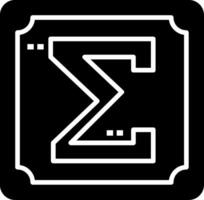 Summation Glyph Icon vector