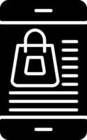 Online Shop Glyph Icon vector