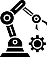 Robotic Glyph Icon vector