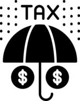 Tax Protection Glyph Icon vector
