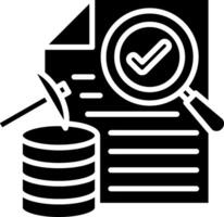 Text Mining Glyph Icon vector