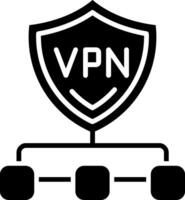 Vpn Glyph Icon vector