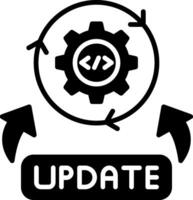 update Glyph Icon vector