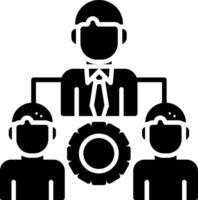 Team Structure Glyph Icon vector