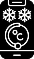 Ambient Temperature Sensor Glyph Icon vector
