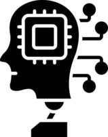 Artificial Intelligence Glyph Icon vector