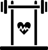 Barbell Glyph Icon vector