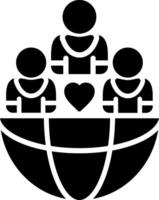 demográfico glifo icono vector
