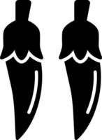 Chili Glyph Icon vector