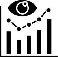 Predictive Analysis Glyph Icon vector