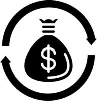 Return On Investment Glyph Icon vector