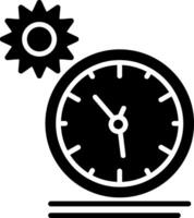 Time Glyph Icon vector