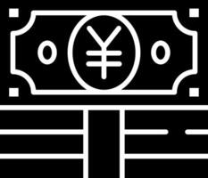 Yen Glyph Icon vector
