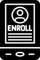 Enroll Glyph Icon vector