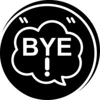 Bye Glyph Icon vector