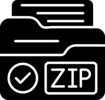 Zip Glyph Icon vector