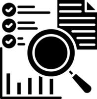 Exploratory Analysis Glyph Icon vector