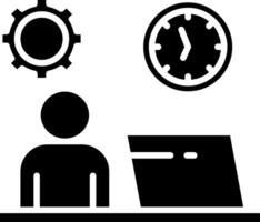 Work Time Glyph Icon vector