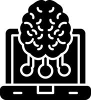 Artificial Intelligence Glyph Icon vector