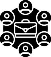 Job Rotation Glyph Icon vector