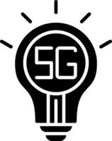 Light Bulb Glyph Icon vector