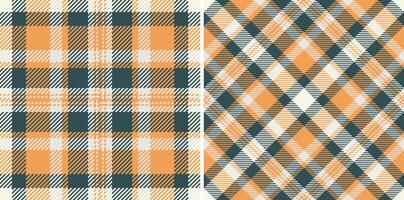 plaid tartan of pattern textile texture with a seamless background fabric check. Set in gold colors. Oktoberfest design clothing. vector