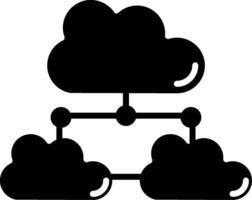 Cloud Network Glyph Icon vector