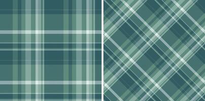 Seamless texture of plaid tartan pattern with a background fabric textile check. Set in nature colors of stylish wool coat outfits. vector