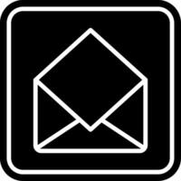 Open Mail Glyph Icon vector